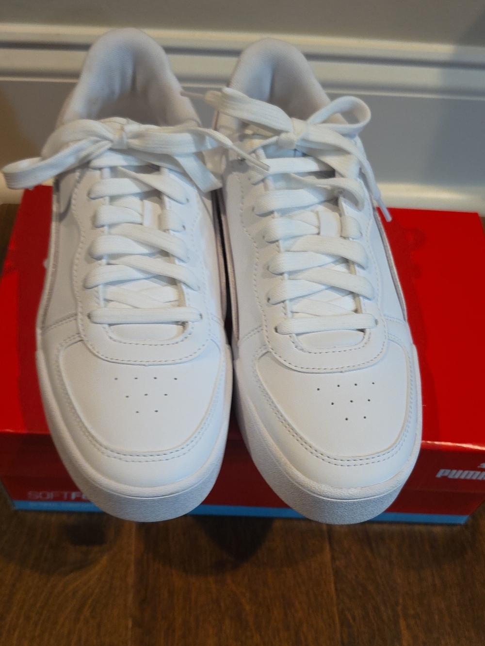 Women's PUMA Skye Metallic Classic White Leather Sneakers